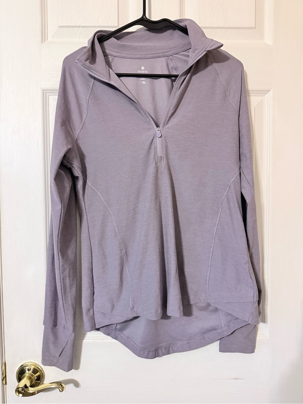 Apana Women's Light Lavender Half-Zip Pullover